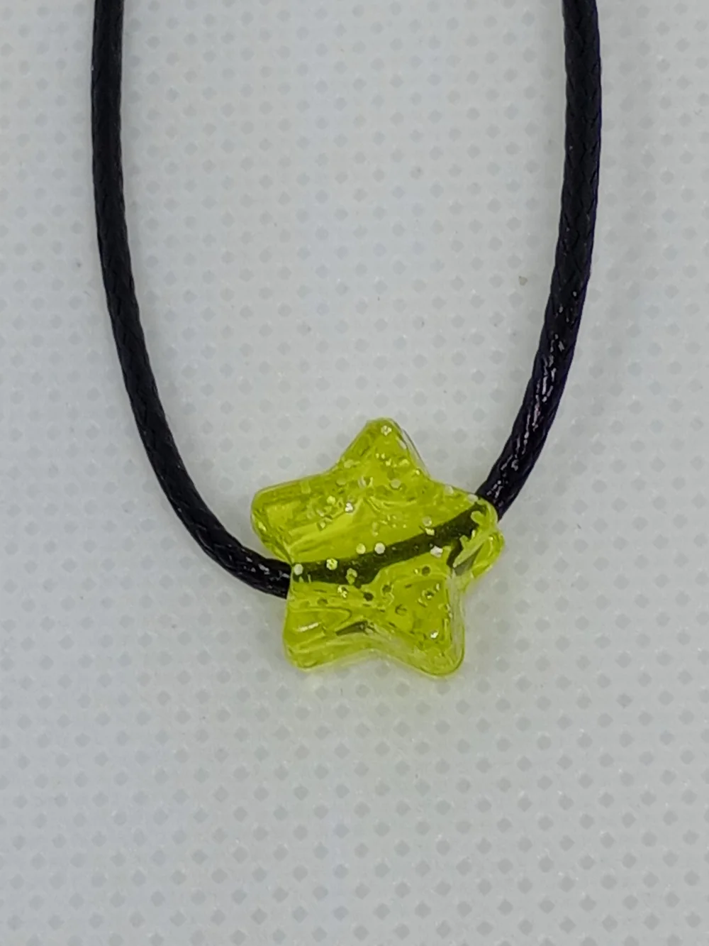 Kids Star Pendant Necklace - Neon Yellow